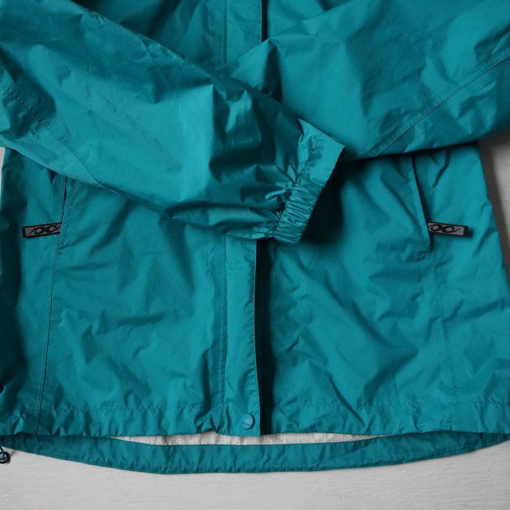 Marmot Precip Rain Jacket Green w Hood Sz M - Picture 4 of 10